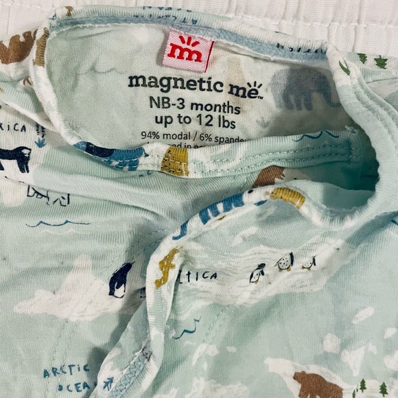 Magnetic Me sea the world modal magnetic cozy sleeper gown + hat set; NB; EUC - Picture 3 of 3